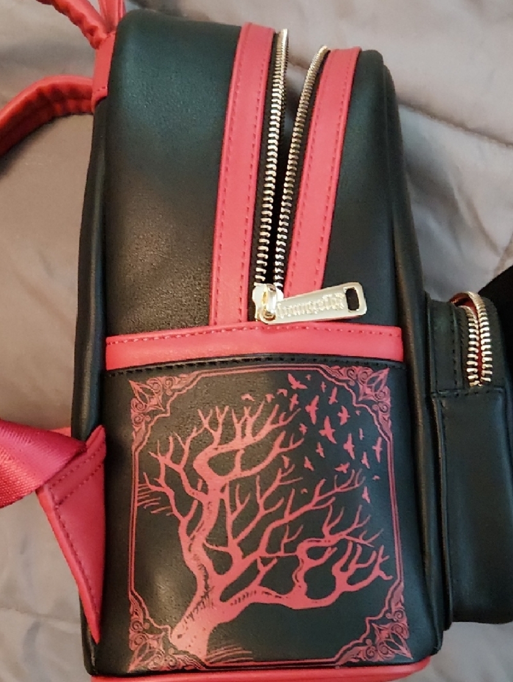 Loungefly Black & Red Gothic Book Stacked Mini Backpack - Picture 5 of 6